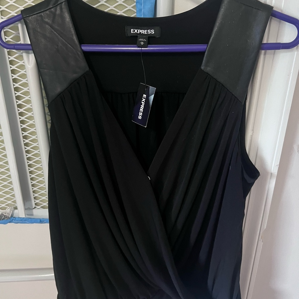 Express Black Sleeveless Blouse